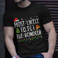 Most Likely To Pet The Reindeer Christmas V5T-shirt Gifts for Him