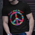 Love Peace 60Er 70Er Jahre Hippie Frieden Kostüm Tie Dye T-Shirt Geschenke für Ihn
