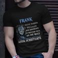 Löwenmotiv T-Shirt mit Namen Frank, Inspirierendes Zitat Tee Geschenke für Ihn