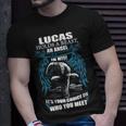 Lucas Name Gift Lucas And A Mad Man In Him V2 Unisex T-Shirt Gifts for Him