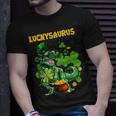Luckysaurus Irish Leprechaun DinosaurRex St Patricks Day Unisex T-Shirt Gifts for Him
