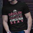 Lustiges Statement-T-Shirt Diese Frau ist vom sexy Landwirt vergeben - Schwarz & Pink Geschenke für Ihn