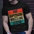 Lustiges Wrestler Papa T-Shirt, Vatertag Superhelden Wrestling Legende Geschenke für Ihn