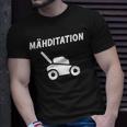 Mähditation Rasenmäher Gartenarbeit Lustig Rasenmähen T-Shirt Geschenke für Ihn