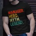 Manager Held Mythos Legende Retro Vintage Manager T-Shirt Geschenke für Ihn