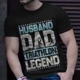 Marathon Husband Dad Triathlon Legend Triathlon Mens Unisex T-Shirt Gifts for Him