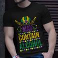 Mardi Gras Beer Drinkers May Contain Alcohol Mardi Gras 2023 T-Shirt Gifts for Him
