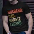 Mens Martial Arts Husband Dad Karate Legend Vintage T-Shirt Gifts for Him