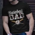 Mens Baseball Dad For Dad Fathers Day Baseball Lovers Unisex T-Shirt Gifts for Him