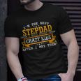 Mens Best Stepdad Wanted Crazy Kids Fathers Day Birthday Unisex T-Shirt Gifts for Him