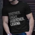 Mens Brother Uncle Godfather Legend Fun Best Funny Uncle Unisex T-Shirt Gifts for Him