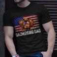 Mens Patriotic Dachshund Dad American Flag 4Th Of July Bbmmkr Unisex T-Shirt Gifts for Him