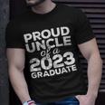 Mens Proud Uncle Of A 2023 Graduate Class Graduation Unisex T-Shirt Gifts for Him
