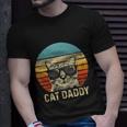 Mens Vintage Cat Daddy Shirt Funny Cat Lover Gift Cat Dad Fathers Unisex T-Shirt Gifts for Him