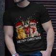 Meowy Christmas Cat Christmas Tree Xmas Holidays T-shirt Gifts for Him