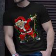 Merry Christmas Ice Hockey Dabbing Santa Claus Hockey Player T-shirt Gifts for Him