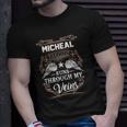 Micheal Name - Micheal Blood Runs Through Unisex T-Shirt Gifts for Him