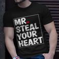 Mr Steal Your Heart Valentines Day Boys Kids T-Shirt Gifts for Him