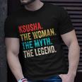 Name Ksusha Die Frau Der Mythos Und Die Legende T-Shirt Geschenke für Ihn