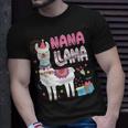 Nana Llama Grandma Of A Birthday Boy Girl Llama Birthday Unisex T-Shirt Gifts for Him