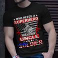 Who Needs Superhero My Uncle Is A Soldier Military Family T-Shirt Gifts for Him