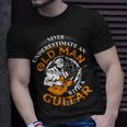Never Underestimate An Old Man With A Guitar Grandpa Top Gift For Mens Unisex T-Shirt Gifts for Him