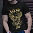 Never Underestimate The Power Of Denz Personalized Last Name Unisex T-Shirt Gifts for Him