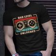 Mens New Dad Vintage Dad Level Unlocked Father T-Shirt Gifts for Him