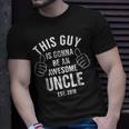 New Uncle Est 2018 Pregnancy Announcement For Uncle Unisex T-Shirt Gifts for Him