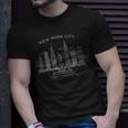 New York City Skyline Ny Vintage New York City Nyc Unisex T-Shirt Gifts for Him