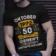 Oktober 1972 Lustige Geschenke 50 Geburtstag T-Shirt Geschenke für Ihn