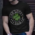 One Lucky Dad Father Irish Shamrocks St Patricks Day T-Shirt Gifts for Him