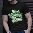 One Lucky Dad Retro Vintage St Patricks Day T-Shirt Gifts for Him