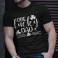 One Lucky Dad St Patricks Day Daddy Irish Shamrock Fun T-Shirt Gifts for Him