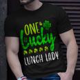 One Lucky Lunch Lady St Patricks Day Irish Shamrock T-Shirt Gifts for Him