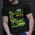 One Lucky Papa St Patricks Day T-Rex Leprechaun T-Shirt Gifts for Him