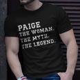 Paige The Woman Myth Legend Custom Name Unisex T-Shirt Gifts for Him