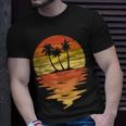 Palm Trees Retro Sunset 70S Vintage Palm Trees Unisex T-Shirt Gifts for Him