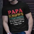 Papa Knows Everything If He Doesnt Know Fathers Day Dad T-shirt Gifts for Him