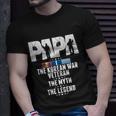 Papa The Korean War Veteran The Myth The Legend Grandpa Gift Unisex T-Shirt Gifts for Him