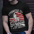 Patriotic Promoted To Poppa Est 2023 American Flag Gift For Mens Unisex T-Shirt Gifts for Him