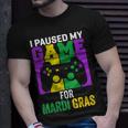 I Paused My Game For Mardi Gras Video Game Mardi Gras V2 T-Shirt Gifts for Him