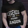 Personalisiertes Legends Are Named Andon T-Shirt, Sternen-Design Unisex Geschenke für Ihn