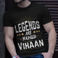 Personalisiertes Legends Are Named Vihaan T-Shirt, Sternen-Design Geschenke für Ihn