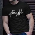 Pho Guitarist Lover Ekg Heartbeat Musician Pho Lover Unisex T-Shirt Gifts for Him
