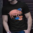 Pig Cop Funny Police Officer Doughnut Gift Unisex T-Shirt Gifts for Him