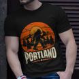 Portland Oregon National Park Travel Bigfoot Portland Maine T-Shirt Gifts for Him