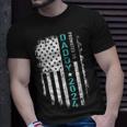 Promoted To Daddy 2024 Us American Flag For New Dad To Be Gift For Mens Unisex T-Shirt Gifts for Him