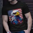 Proud American Patriotic Eagle Usa Flag 4Th July Fathers Day T-shirt Gifts for Him