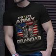 Proud Army Grandad America Flag Us Military Pride Unisex T-Shirt Gifts for Him